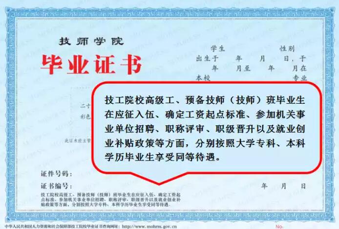 重慶市技工學(xué)校畢業(yè)證樣本圖及詳細(xì)介紹