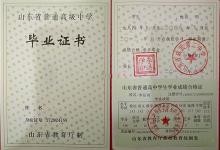 山東省2008年高中畢業(yè)證圖片