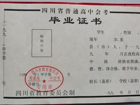 儀隴縣1992年高中畢業(yè)證圖片大全 ——樣式、編號、查詢與補(bǔ)辦