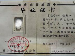 1999年重慶市高中畢業(yè)證全面解析：從樣本特征到補(bǔ)辦指南